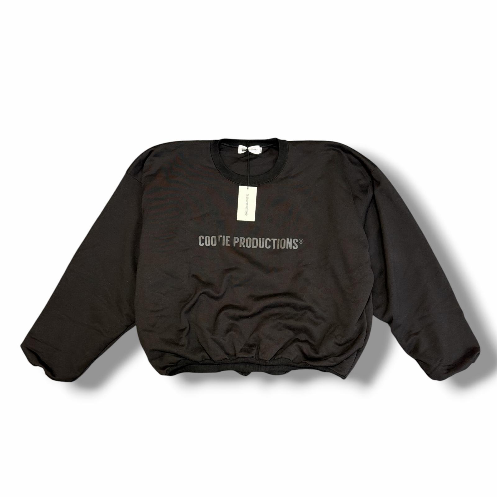 未当て嵌める COOTIE PRODUCTIONS・クーティープロダクションズ 25AW Swallow Rib Sweat Crew 物質の状態SS スワローリブスウェット 調教師 CTE-25A338 大きさM 黒いこと メンズ （16288M）【中古】