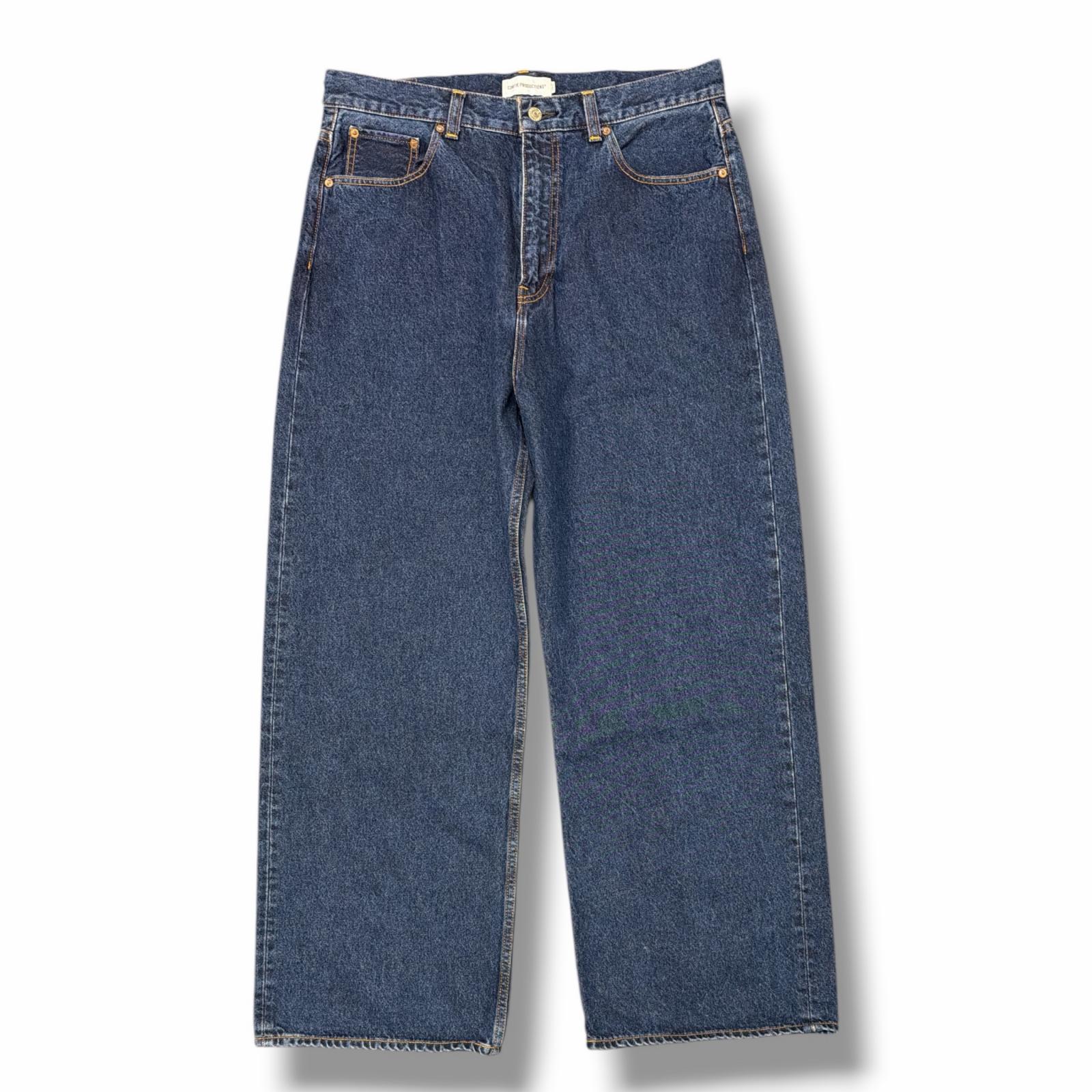 未当て嵌める COOTIE PRODUCTIONS・クーティープロダクションズ 12.5薬局衡オンス Denim 5 Pocket Square Leg Pants 物質の状態SS 5ポケットスクエアレグデニムパンツ デニム CTE-25A114 大きさL インディゴフェード メンズ （16289M）【中古】