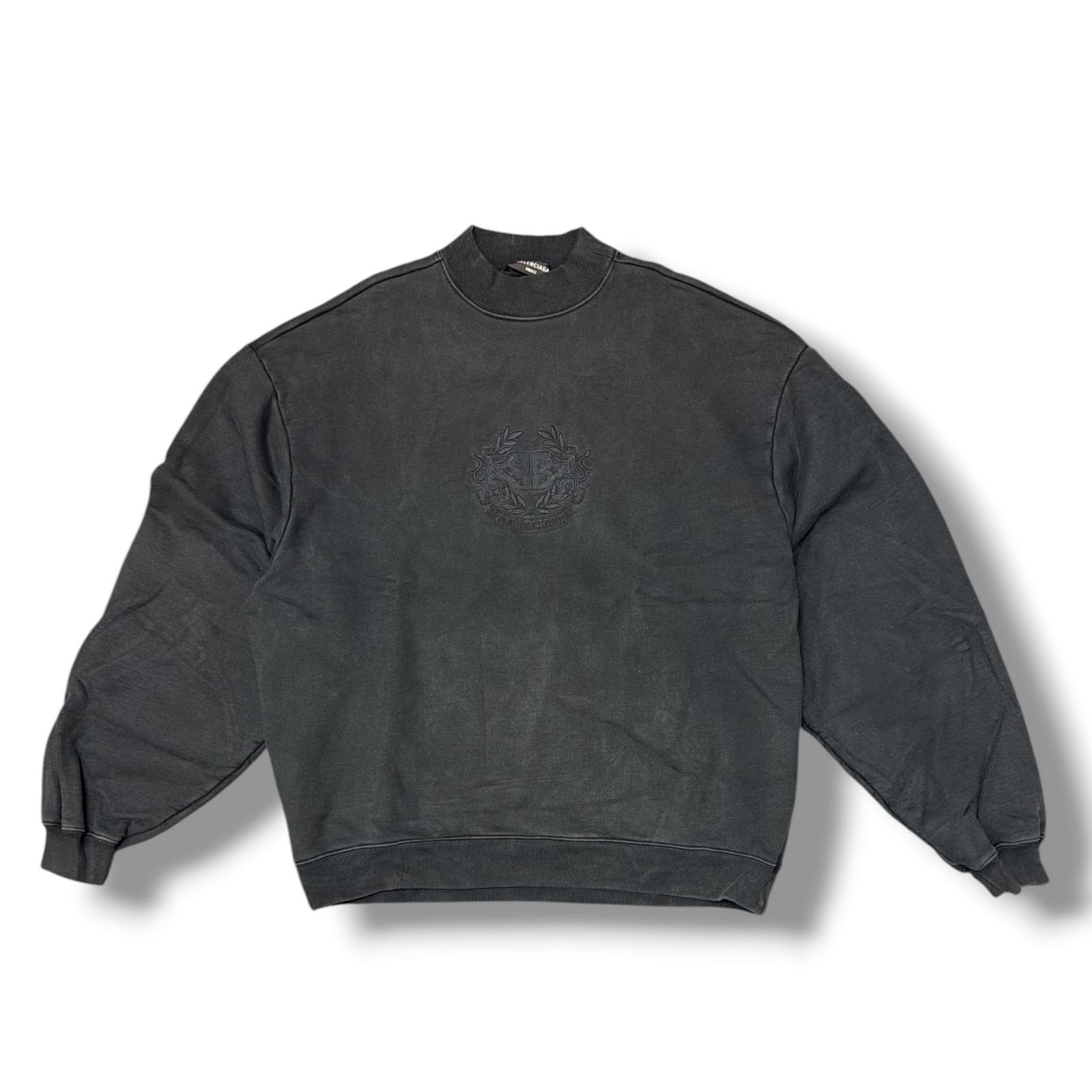 BALENCIAGA・バレンシアガ 20AW LION'S LAURELモックネックスウェット 状態A トレーナー 656999 サイズXXS ブラック メンズ (18992M)【中古】|買取MOTTO 店