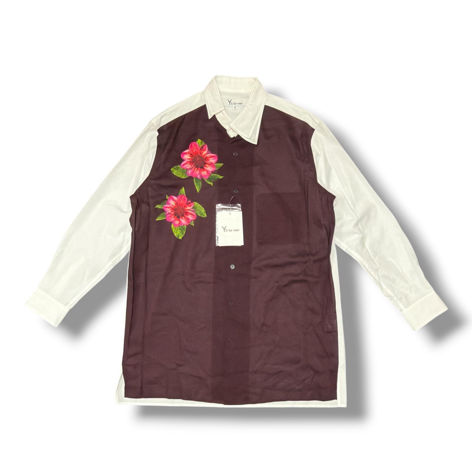 未使用 Y’s for men・ワイズフォーメン ヨウジヤマモト TRIPLE COLLAR SHIRT 状態SS トリプルカラーシャツ 長袖 ML-B19-856 サイズ3 エンジ メンズ (17384M)【中古】|買取MOTTO 店
