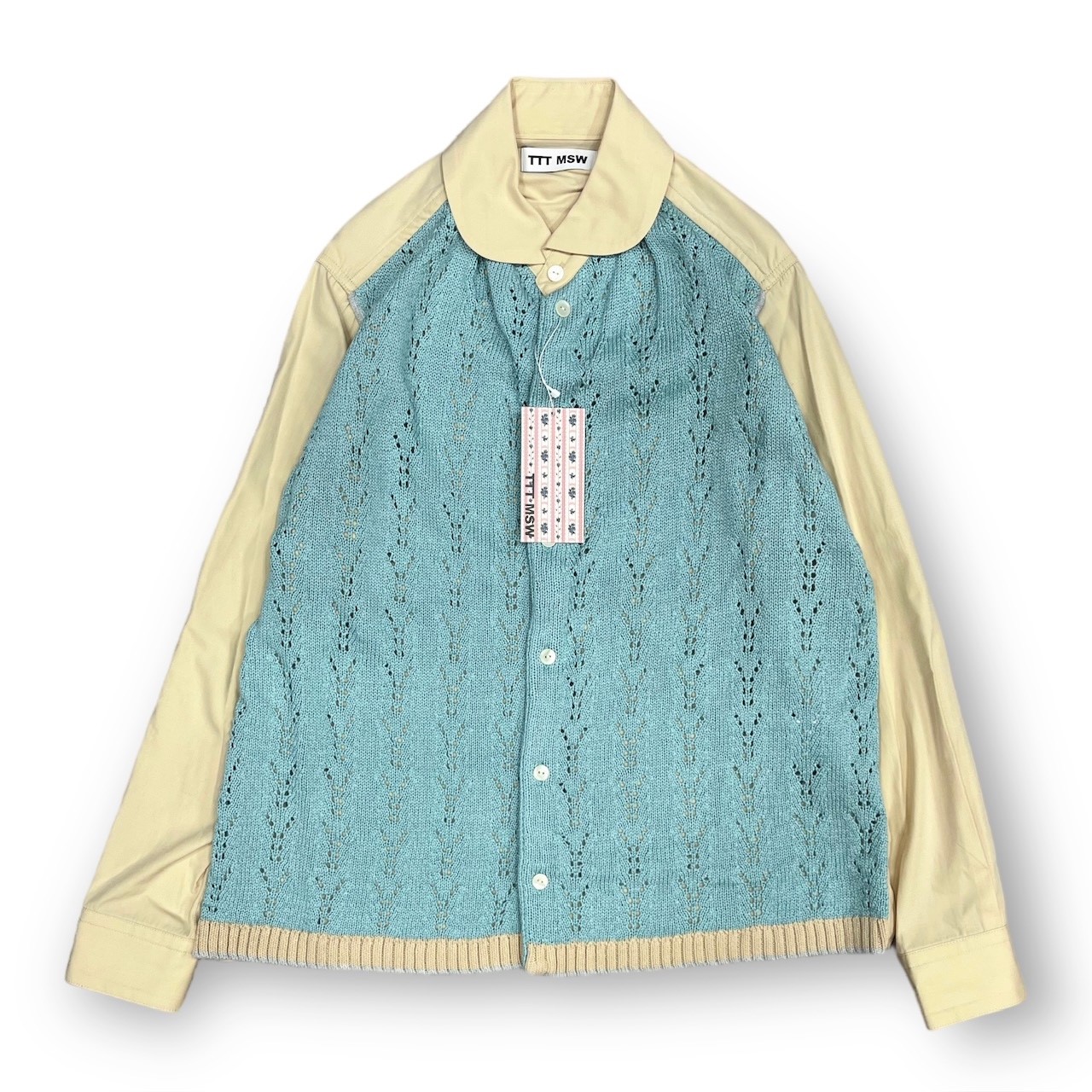 【楽天市場】ティー・TTT_MSW 22SS Knit Cardigan Docking Shirt