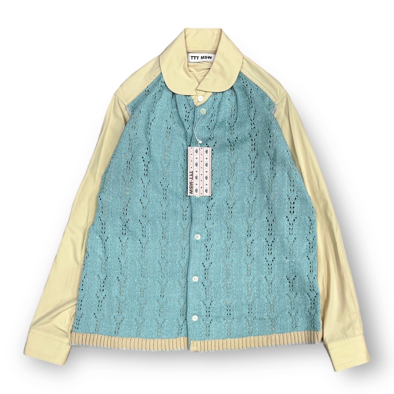 【楽天市場】ティー・TTT_MSW 22SS Knit Cardigan Docking Shirt 