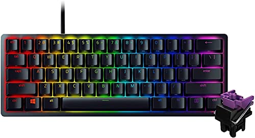 【中古】Razer Huntsman Mini 小型 ゲーミングキーボード - Clicky Optical Switch 英語US割りつける 60%レイアウト 光学取り替えっこ 超弾丸道路1.5粍動く クリッキー手当たり Chroma RGB 【日本置き目代わりになる店引き受ける品】 RZ03-03390100-R3M1