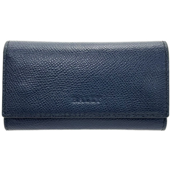 BALLY キーケース　未使用 バリー 4連キーケース ネイビー系 メンズ レザー 未使用 美品