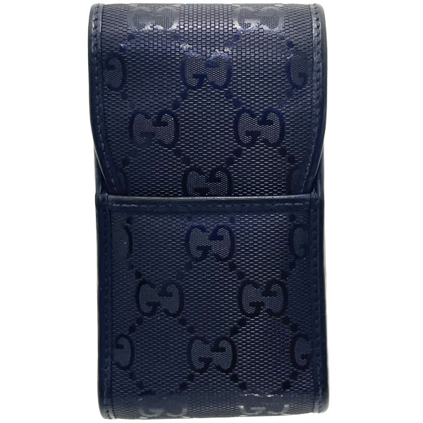 GUCCI GGパターン シガレットケース GUCCI☆ブラックレザー GGパターン☆シガレットケース - メルカリ