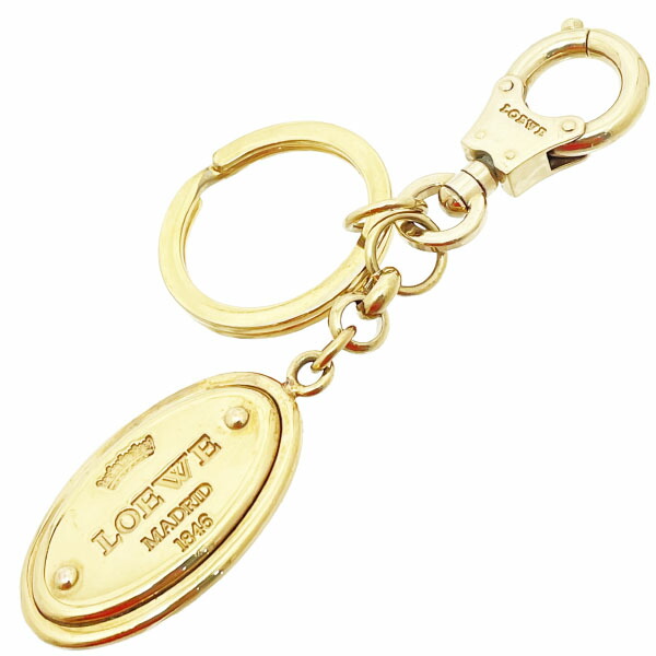 楽天市場】ロエベ キーホルダー ロゴ キーフック ゴールド金具