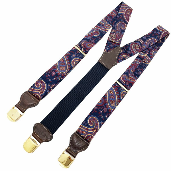 HERMES シルク サスペンダー ネイビー 11661759.jpg
