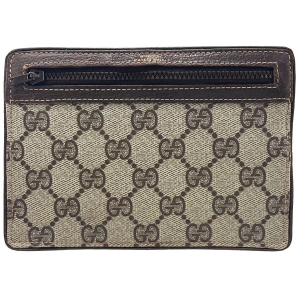 極美品　GUCCI シェリーライン GGスプリーム PVC ポーチ 極美品 GUCCI シェリーライン GGスプリーム PVC ポーチ - メルカリ