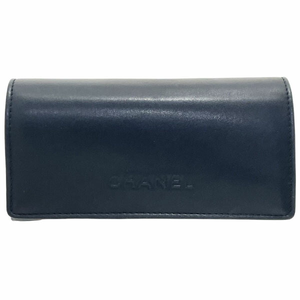 CHANEL シャネル　キャビアスキン　レザー　メガネケース　ブラック 中古・古着通販】CHANEL (シャネル) キャビアスキンメガネケース