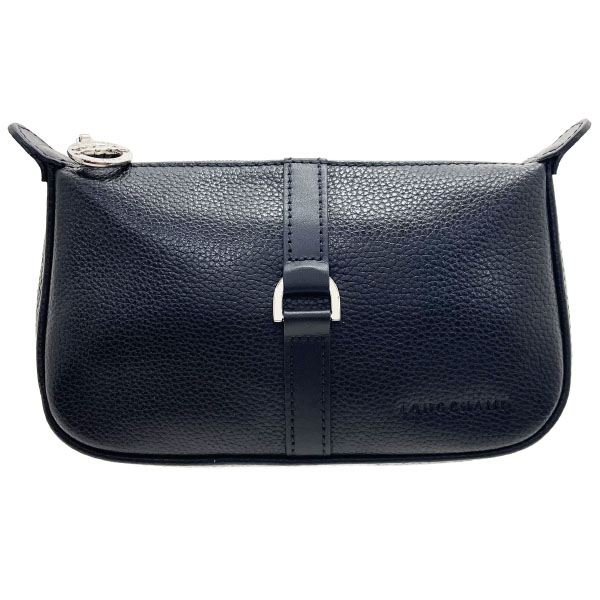 ロンシャン 合財袋 ロゴタイプ マルチ合財袋 なめし革 革 黒いこと 黒 LONGCHAMP かざり付ける合財袋 コスメポーチ コスメティックポーチ コスメケース 付属物合財袋 小入れもの 【中古】 化粧ポーチ-バッグ