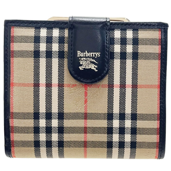 BURBERRY LONDON 二つ折りがま口財布 チェック柄 レザーウォレット 楽天市場】【BURBERRY】バーバリー ノバチェック がま口 二