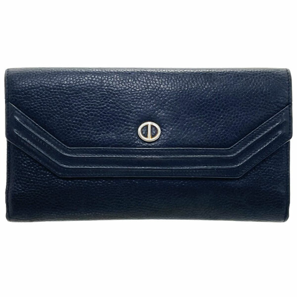【美品】Dior ディオール　長財布　エンボスロゴ　エナメル　ブラック　黒 Christian Dior ディオール 長財布 ウォレット エンボスロゴ