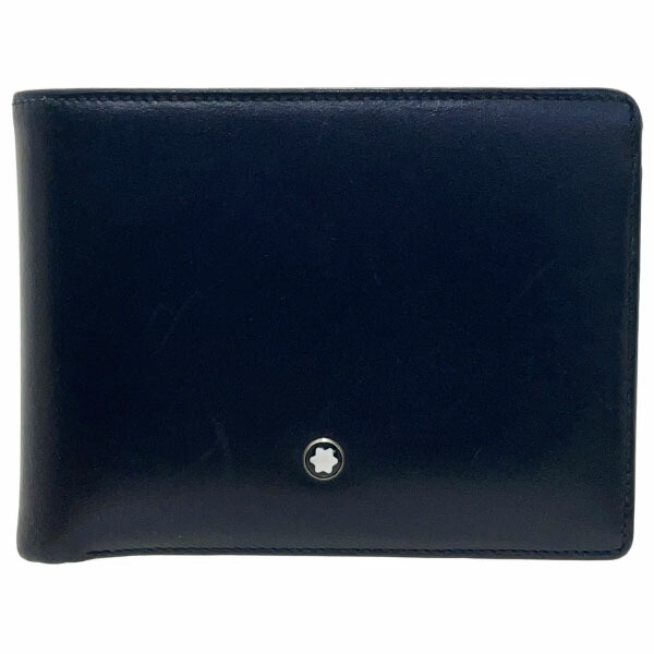 Montblanc ブラック レザー 財布　トラベル　ペン差し付き　証明書有り Montblanc ブラック レザー 財布 トラベル ペン差し付き 証明書有り メンズ