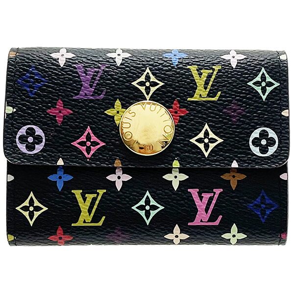 ルイヴィトン コインケース モノグラム マルチ色合い オポルト モネ コージー ノワール 黒いこと 黒 M60007 LOUIS VUITTON 鋳貨蝦蟇口 御釣り入れ パウダーコンパクト銭入れ 銭入れ ウォレット サイフ レディース お上さん ブランド名小物【中古】