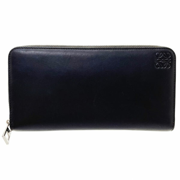 未使用　OLD GUCCI オールドグッチ レザー二つ折り財布　 黒　ブラック グッチ(GUCCI) オールドグッチ(OLD GUCCI) 中古 メンズ二つ折り