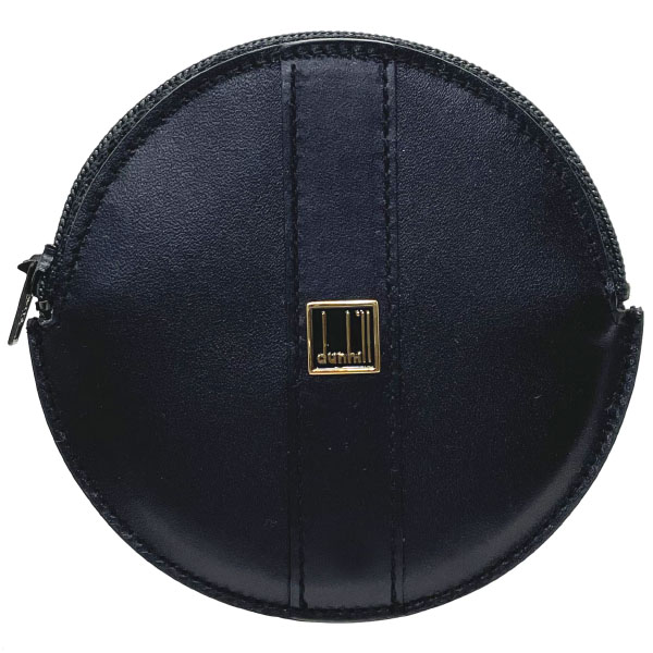 ダン吸血鬼 コインケース ロゴタイプ 鋳貨金入れ なめし革 革 黒いこと 黒 dunhill ラウンドチャック 丸型 釣り銭入れ 金入れ サイフ メンズ 成人男性 成人男性 ブランド名小物 クリスマス 生まれ落ちる日 差し上げ物 差し上げ物 【未当て嵌める】