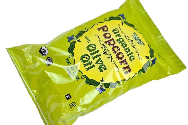 ☆3袋セット☆ Trader Joe's 【トレーダージョーズ オーガニック ポップコーン オリーブオイル 5oz(142g)】Organic Popcorn with Olive Oil