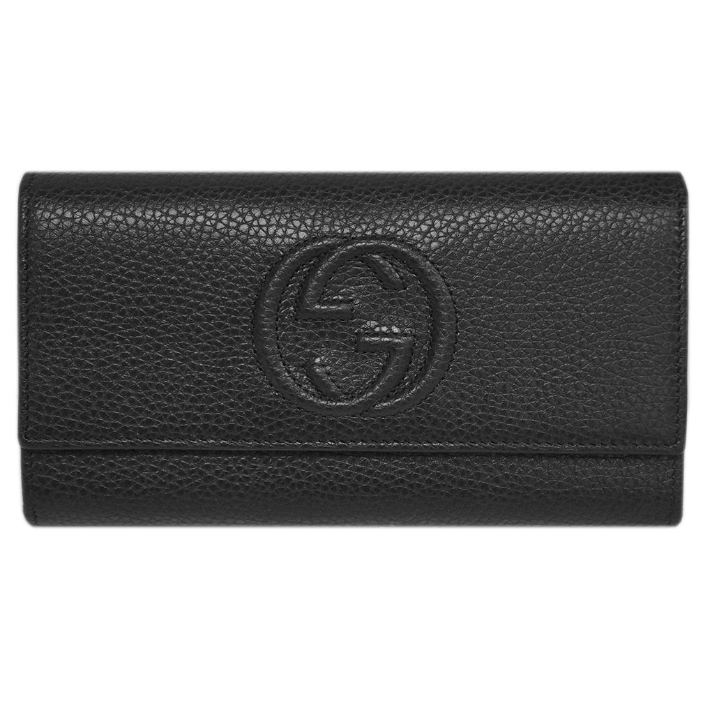 定番の中古商品 グッチ 財布 598206-1000 GUCCI ファスナー長札 長財布