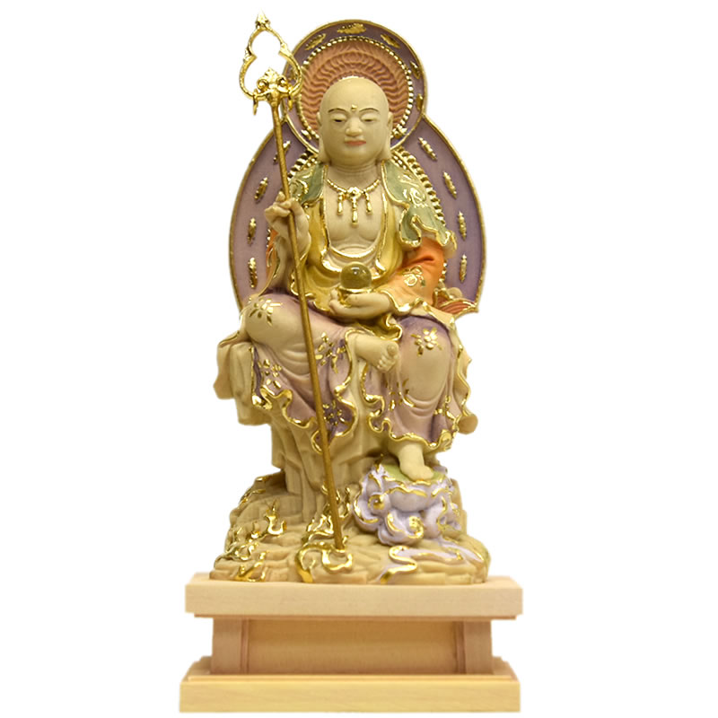 楽天市場】木彫り仏像【地蔵菩薩半跏像】 桧木 坐2.5寸 総高20.5cm