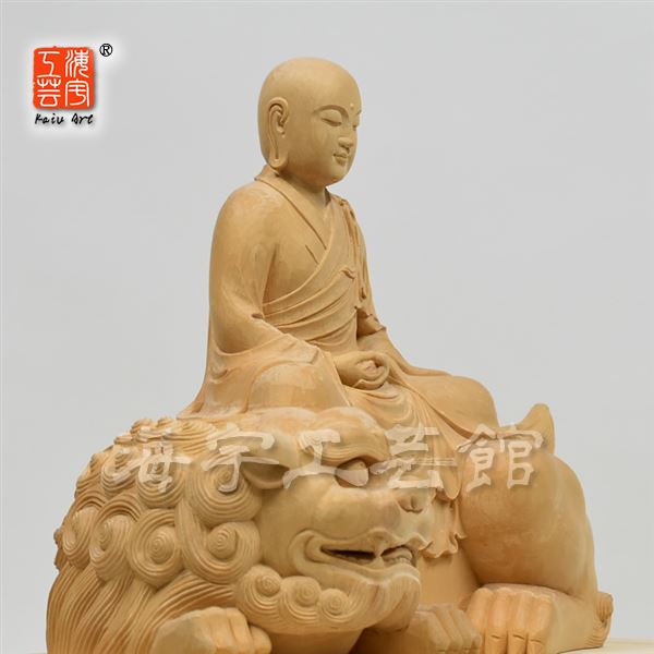 木彫り仏像 僧形文殊 桧木寄木 檜 ひのき 台7 0瑣少 総締 55cm ご忠告 お代取替っこは対応できおしゃまん Marchesoni Com Br