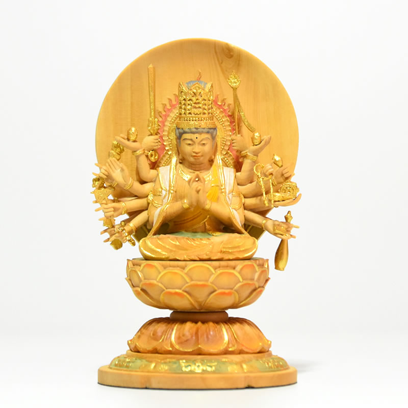柘植 ツゲ 安産 仏具 准胝観音菩薩 木彫り仏像 延命 店 淡彩色 海宇工芸館 仏像 小仏 柘植 ツゲ 安産 仏具 准胝観音菩薩 木彫り仏像 延命 店 淡彩色 海宇工芸館 仏像 小仏