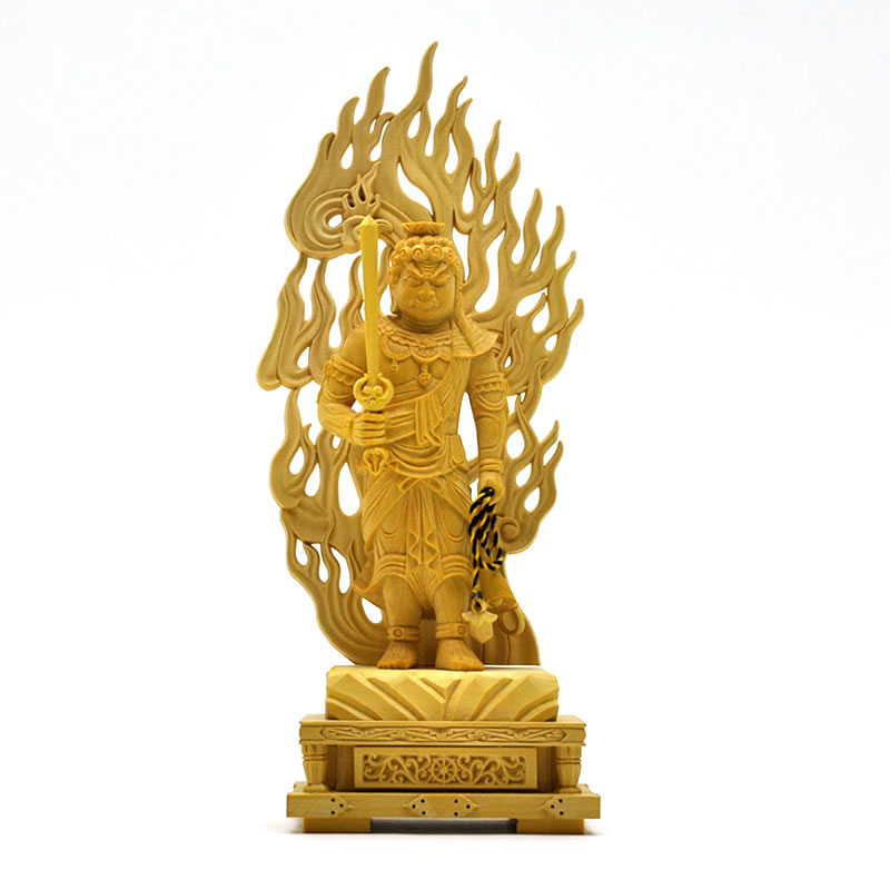 木彫像 木彫り仏像 向源寺形【十一面観音菩薩立像】 桧木 立5.0寸 金泥