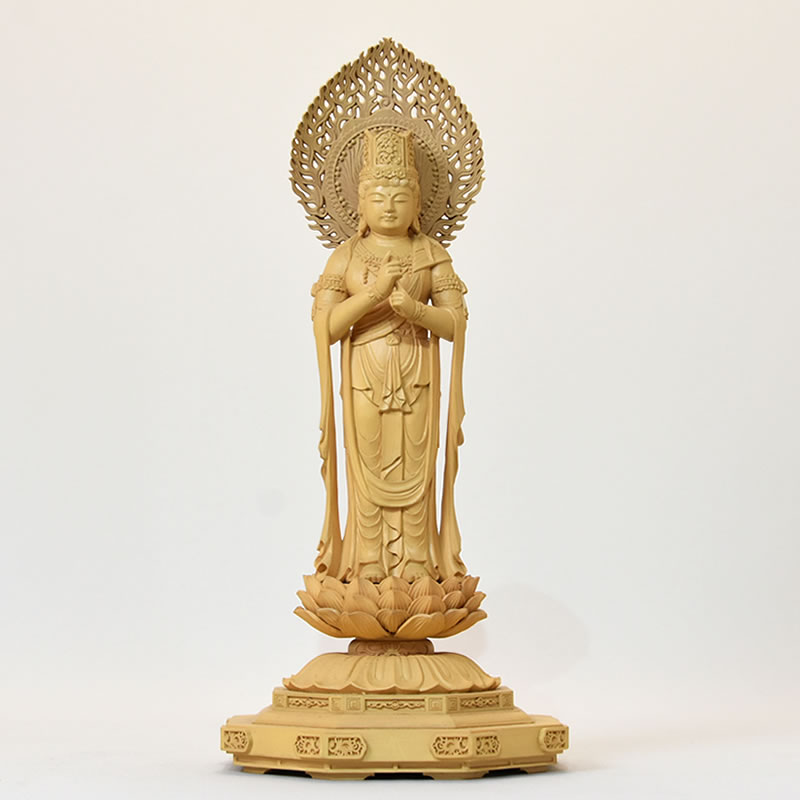 木彫 仏像 【大日如来偶像】 柘植（つげ） 立5.0寸