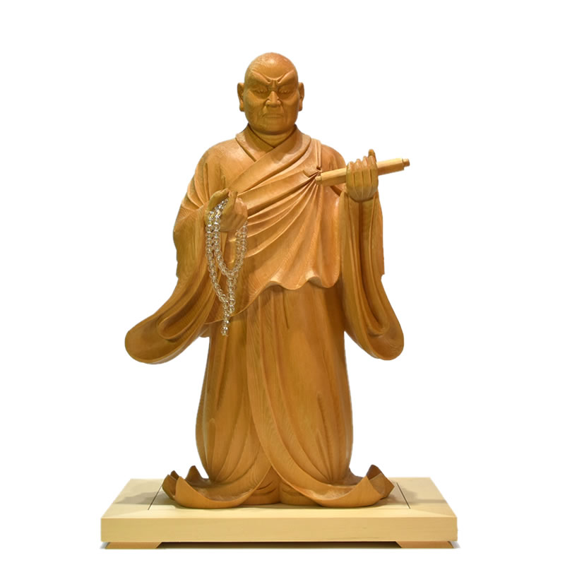 楽天市場】木彫り仏像 【日蓮聖人（日蓮上人）立像】 桧木（ヒノキ