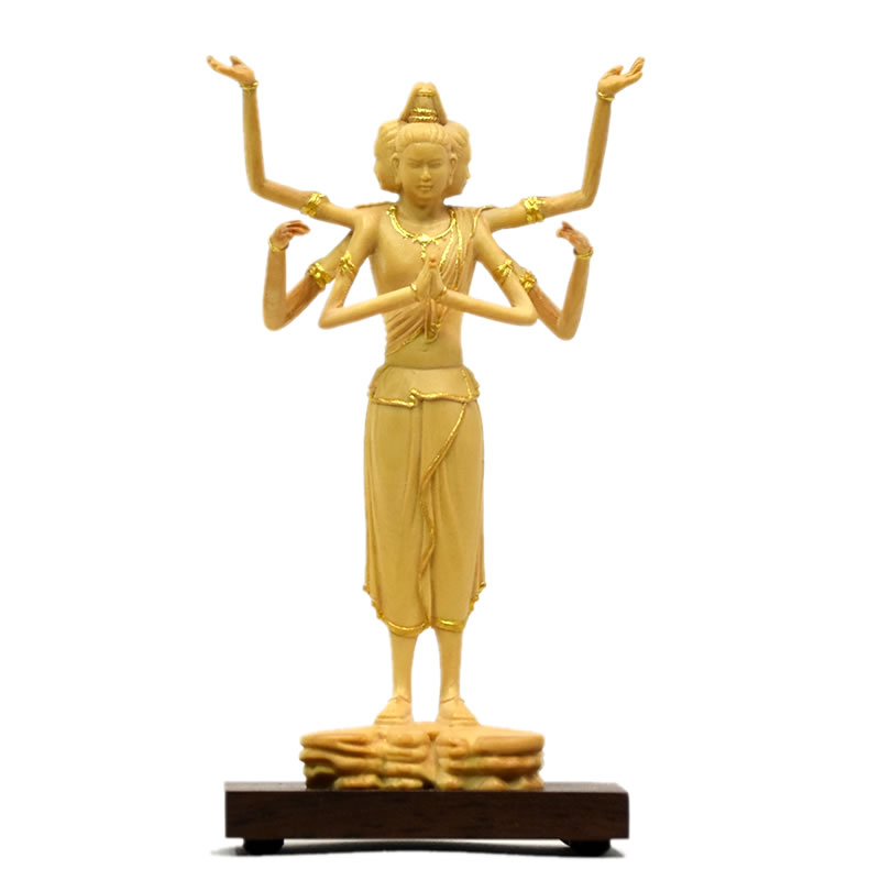 楽天市場】木彫り仏像 小仏‐三十三間堂形【阿修羅像】 柘植 金泥