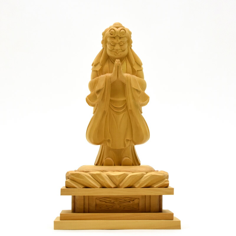 楽天市場】仏像 総柘植 中山鬼子母神 金泥書 4.0寸 【日蓮宗】 : 仏壇