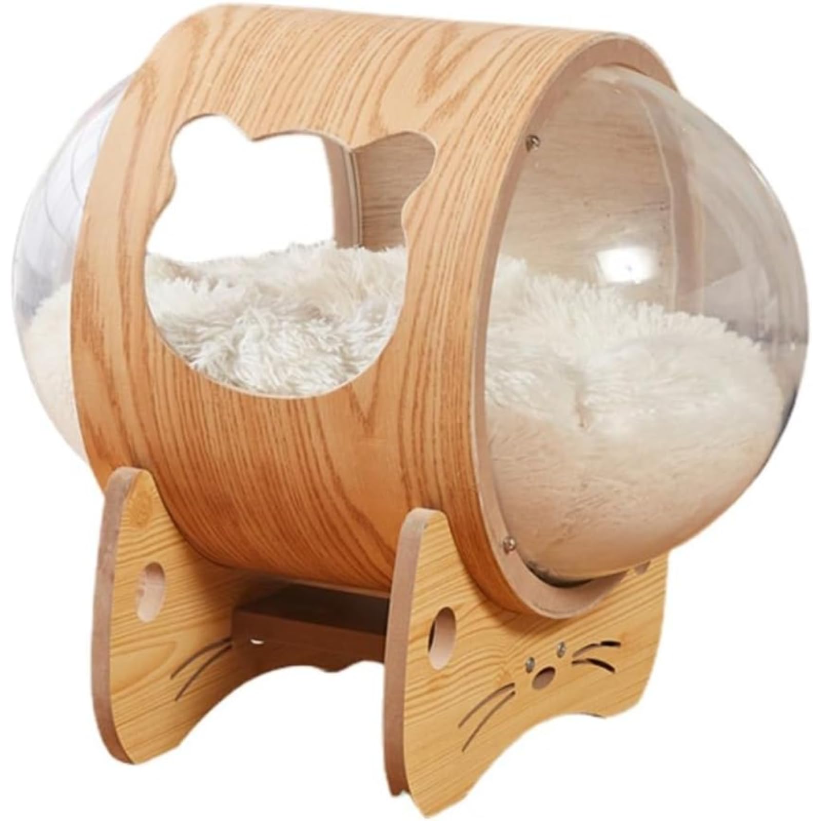 恒星船 猫棲み家 木製 愛玩動物臥榻 猫用臥榻 宇宙カプセル型 澄み切った アクリル樹脂 窓付き添い人 座布団付 座布団 室内 睡眠時間 オール時節 肌理調 室内装飾 猫調度品 学生寄宿舎型 愛玩動物用寝床 駆け込み寺 洗える キャットハウス 高透過率性 省スペ