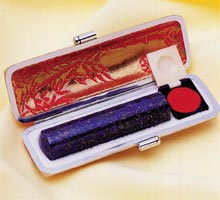 【送料無料】天然石　ラピスラズリ(青金石)印鑑 銀行印又は認印　1.2cm丸/6cm丈 【福徳開運印鑑の開運社】