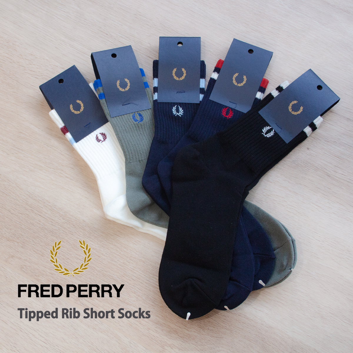 楽天市場】フレッドペリー Fred Perry ティップド リブ ソックス 