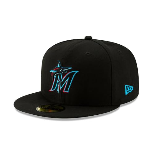 ニューエラ NEW ERA キャップ 59FIFTY ACPERF MIAMAR メンズ 帽子 公式 MLB ストリート系 人気 定番 深め フラットバイザー スナップバック 調整可能 大きめサイズ ユニセックス コットン素材 通気性抜群 春夏 ブラック