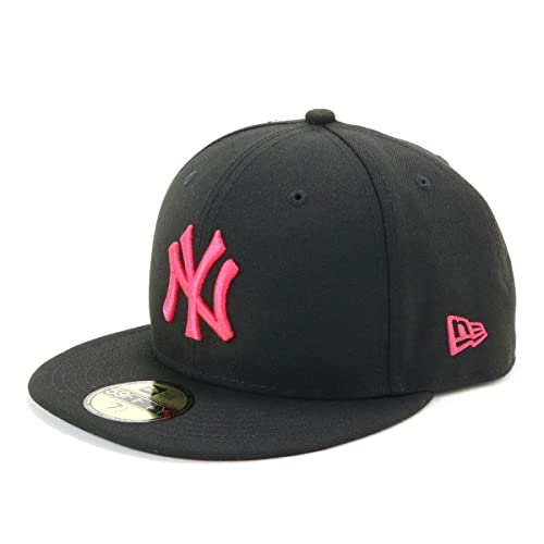 ニューエラ NEW ERA キャップ 59FIFTY 5950 NEYYAN メンズ 帽子 公式 MLB ストリート系 人気 定番 深め フラットバイザー スナップバック 調整可能 大きめサイズ ユニセックス コットン素材 通気性抜群 春夏 ブラック