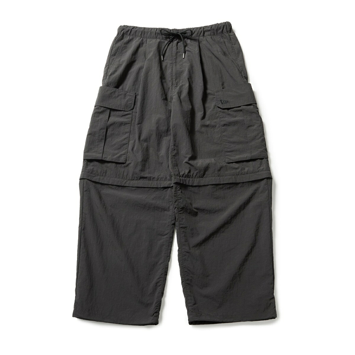 ニューエラ NEWERA デタッチャブル ナイロン 2WAY カーゴ パンツ チャコール 14856746 グレー メンズ ボトムス ズボン オーバーサイズ ストリート ワイドパンツ カジュアル 脚長 アウトドア スタイルアップ