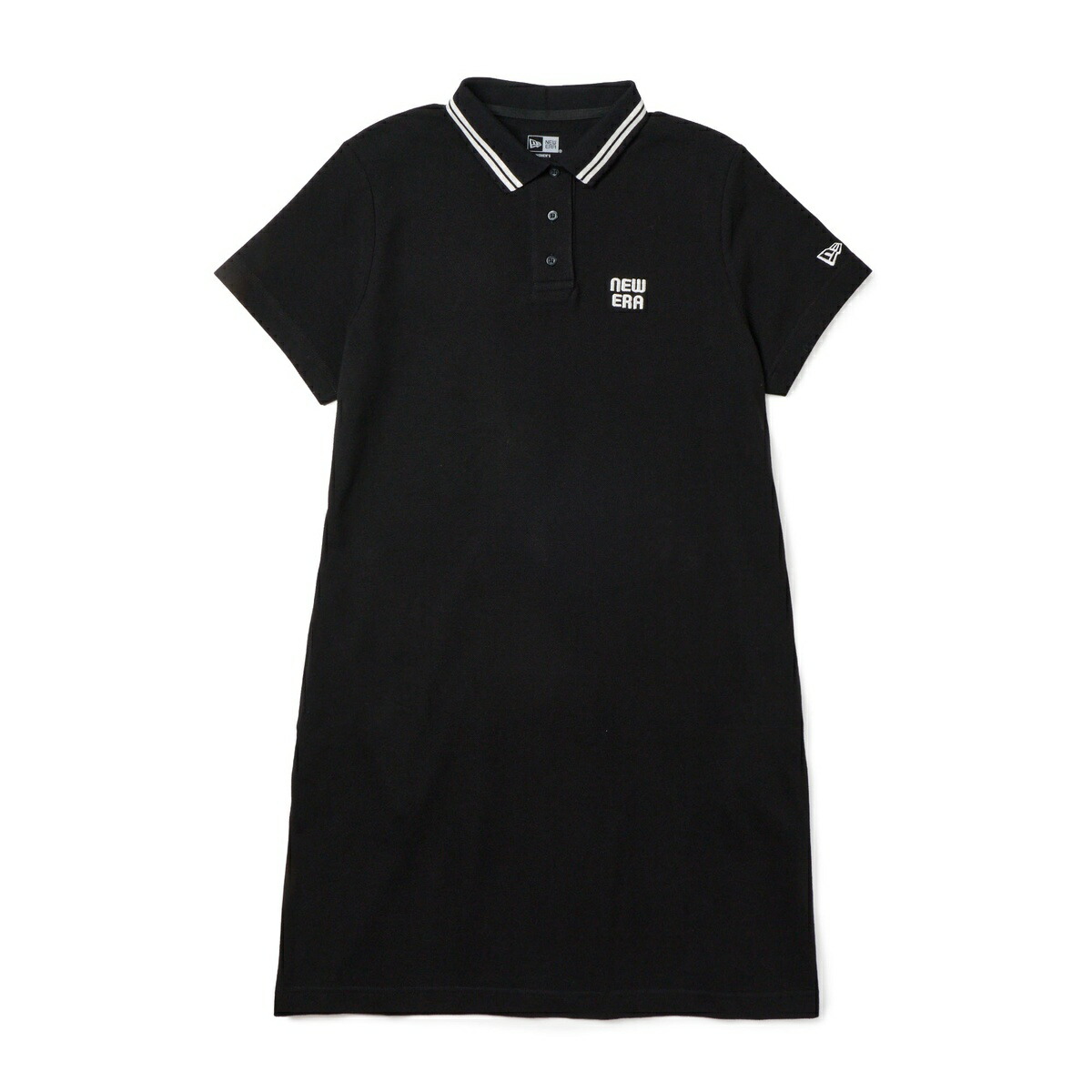 ニューエラ NEWERA Women's 半袖 ポロワンピース 鹿の子 ブラック ゴルフ 14859864 綿 ストリート カジュアル アウトドア レディース ボトムス ダンス ヒップホップ ズボン HIPHOP オーバーサイズ スポーツ