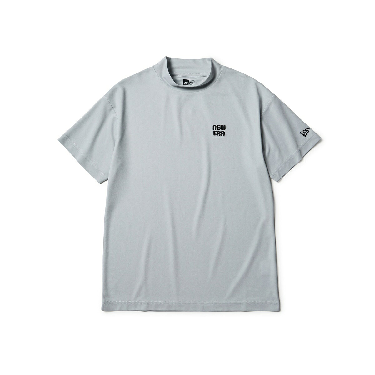 ニューエラ NEWERA Women's 半袖 ミッドネック Tシャツ Logo Embroidery グレー ゴルフ 14859870 ポリエステル レディース ストリート カジュアル アウトドア ダンス ヒップホップ 長袖 オーバーサイズ