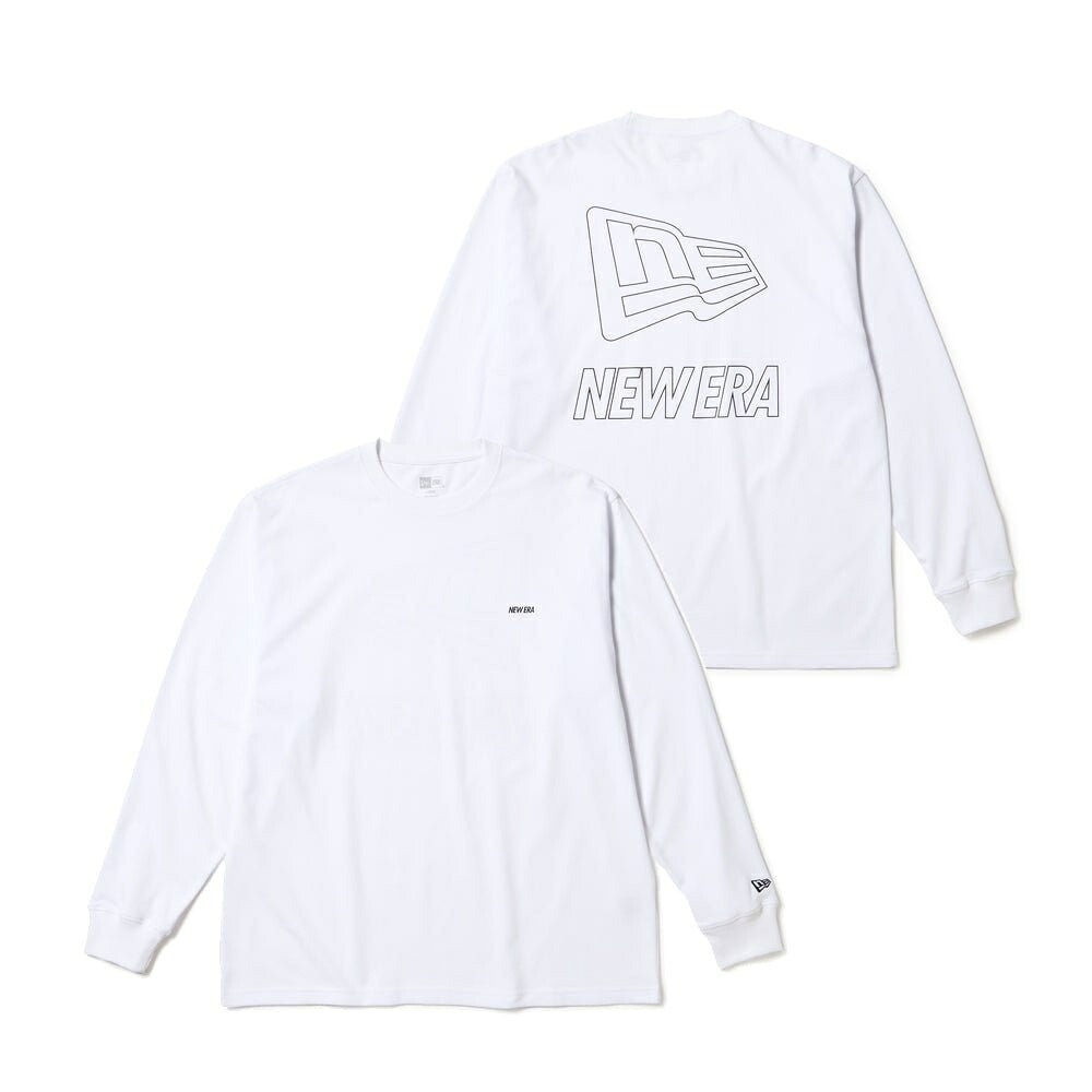 ニューエラ NEWERA 長袖 オーバーサイズド パフォーマンス Tシャツ Flag & Wordmark ホワイト パフォーマンスアパレル 14674831 コットン/ポリエステル メンズ ストリート カジュアル 半袖 アウトドア ゴルフ シンプル