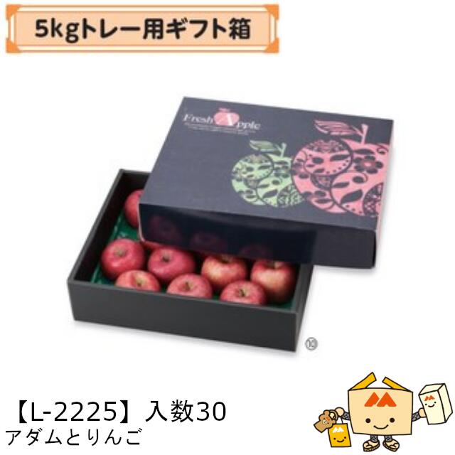 【個人宅不可】フルーツ りんご用 5kgトレー用ギフト箱 アダムとりんご 品番L-2225 ケース販売 入数30 サイズ345×435×115mm 送料無料 ヤマニパッケージ ヤマニ リンゴ 林檎 アップル 紙 ダンボール 社内02000701