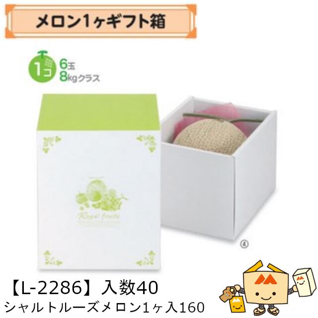 【個人宅不可】フルーツ メロン用 シャルトルーズメロン1ヶ入160 品番L-2286 ケース販売 入数40 サイズ155×220×160mm 送料無料 ヤマニパッケージ ヤマニ 紙 ダンボール 社内02000701