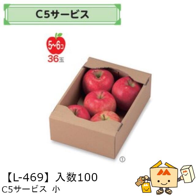 【個人宅不可】フルーツ サービスBOX コンテナ C5サービス 小 品番L-469 ケース販売 入数100 サイズ175×250×85mm 送料無料 ヤマニパッケージ ヤマニ 紙 ダンボール マンゴー オレンジ 柿 りんご 桃 梨 レモン ぶどう ジャム パスタ 詰め合わせ 社内02000701
