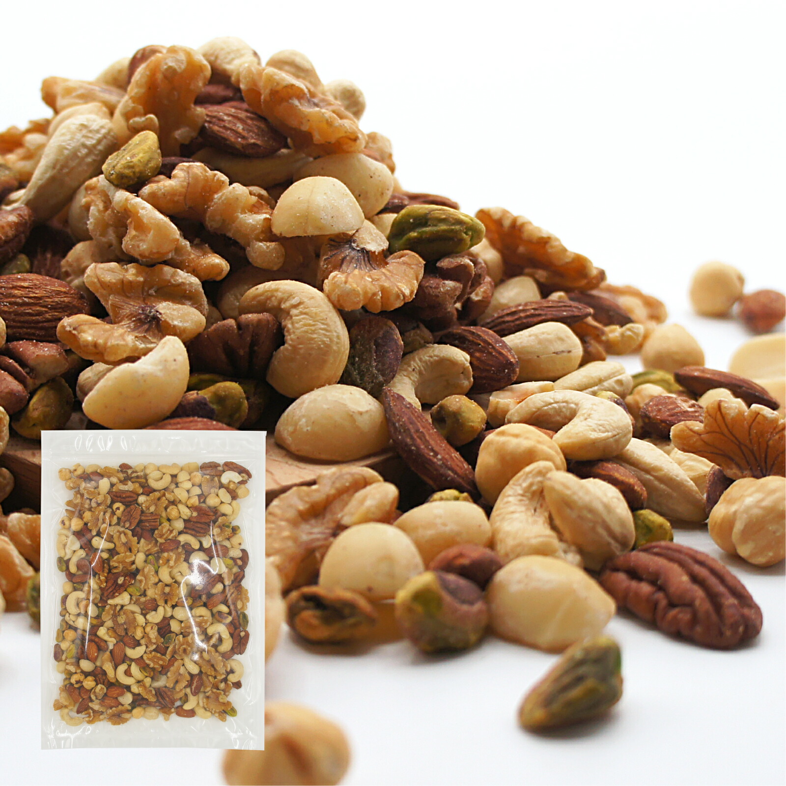 楽天市場】7種ミックスナッツ 無塩 無添加 ノンオイル (アーモンド