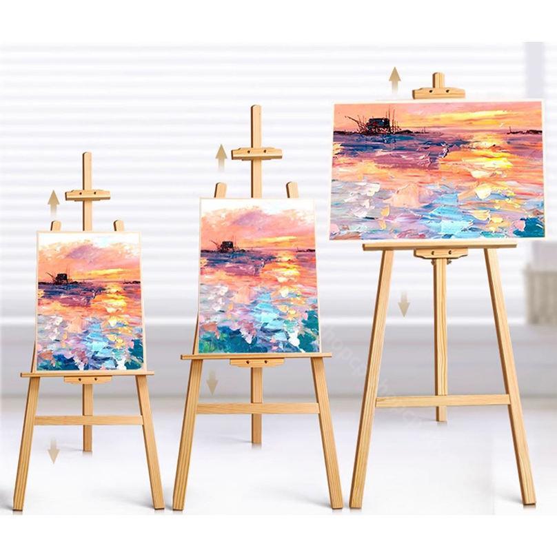 イーゼル イーゼルスタンド 木製 スタンド 画板 看板 絵画スタンド 高さ調節可能 折りたたみ式 安定性 大型サイズ アート用｜KAKAKINGS