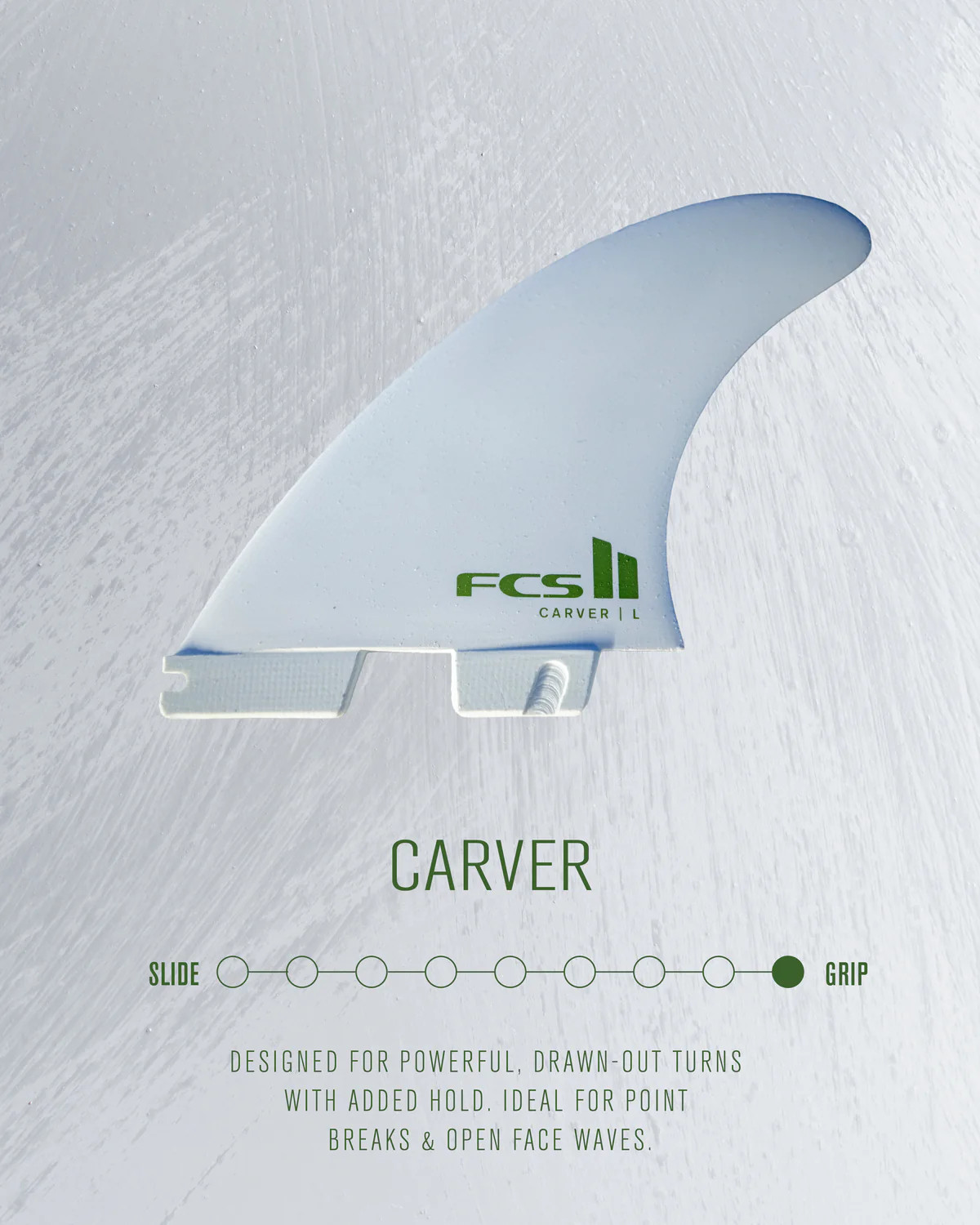 FCS II CARVER WHITE EDITION TRI FIN SET MEDIUM (65Kg - 80Kg / 145 - 175 Lbs) サーフィン トライフィン スラスター FCS2 ホワイト