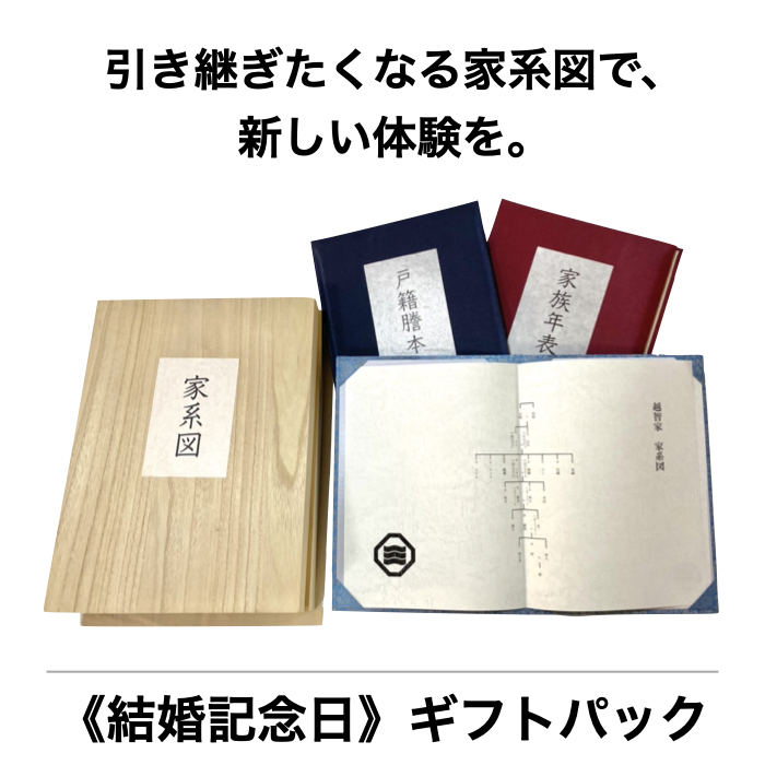 結婚祝い プレゼント 結婚記念日 受注 親族 1家系調査プラン 家宝 贈り物 追加家