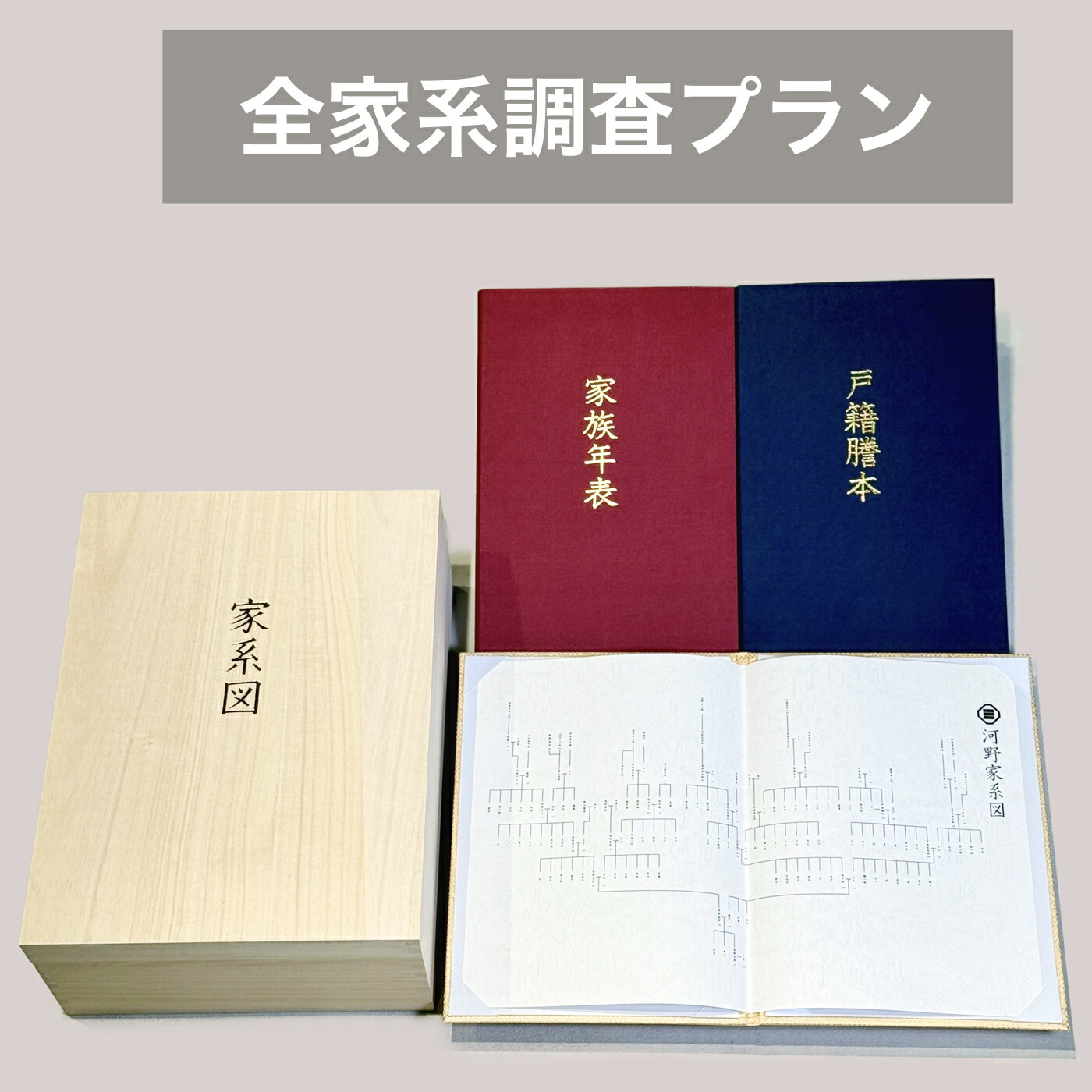 家系図作成サービス 全家系調査プラン Kakeizu+ 家系図 ご先祖 先祖供養 家系調査 作成 系譜 ヒストリー ファミリー 全系統 相続 関係図 129,000円