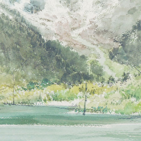 絵画 62％以上節約 上高地 後藤勝美 激安な 送料無料 海 ジクレー版画 山 変型特寸 日本の風景 複製