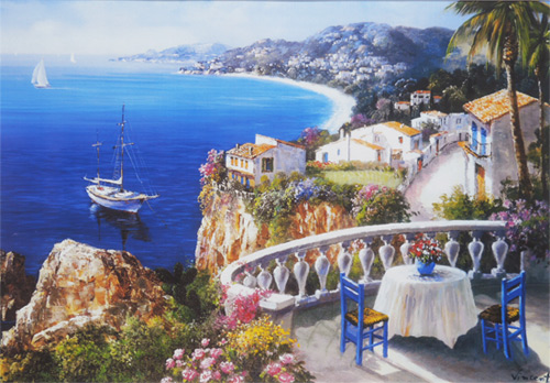 ビンセント スミス 絵画 青く美しい地中海 アートポスター 送料無料 複製 アートポスター 世界の名画 変型特寸 Tnfarmersmarkets Org