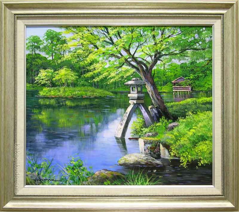 楽天市場】絵画 油絵 兼六園 F30号 （小池三郎） 送料無料 【肉筆